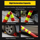 2PCS Road Warning Post Flexible Traffic Bollard Reflective Parking Driveway