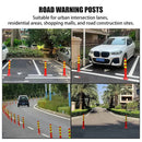 2PCS Road Warning Post Flexible Traffic Bollard Reflective Parking Driveway