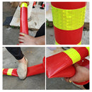 2PCS Road Warning Post Flexible Traffic Bollard Reflective Parking Driveway