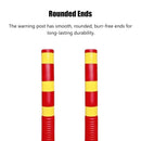 2PCS Road Warning Post Flexible Traffic Bollard Reflective Parking Driveway