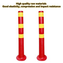 2PCS Road Warning Post Flexible Traffic Bollard Reflective Parking Driveway