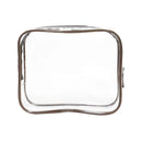 4pcs Durable PVC Cosmetic Bags Easy to Clean Multiple Sizes and Colours 9 Shades - 4pcs-Peach-Powder