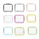 4pcs Durable PVC Cosmetic Bags Easy to Clean Multiple Sizes and Colours 9 Shades - 4pcs-Yellow