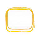 4pcs Durable PVC Cosmetic Bags Easy to Clean Multiple Sizes and Colours 9 Shades - 4pcs-Yellow