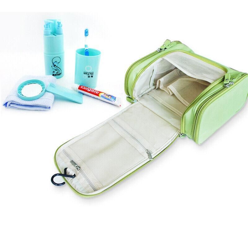 Makeup Bag Hanging Travel Toiletry Cosmetic Organizer Wash Bag Waterproof - Green