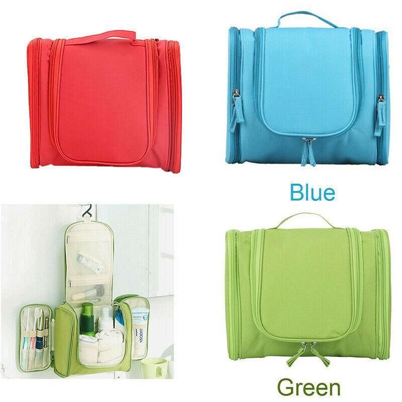 Makeup Bag Hanging Travel Toiletry Cosmetic Organizer Wash Bag Waterproof - Green
