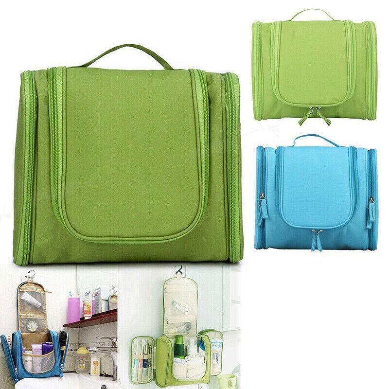 Makeup Bag Hanging Travel Toiletry Cosmetic Organizer Wash Bag Waterproof - Green