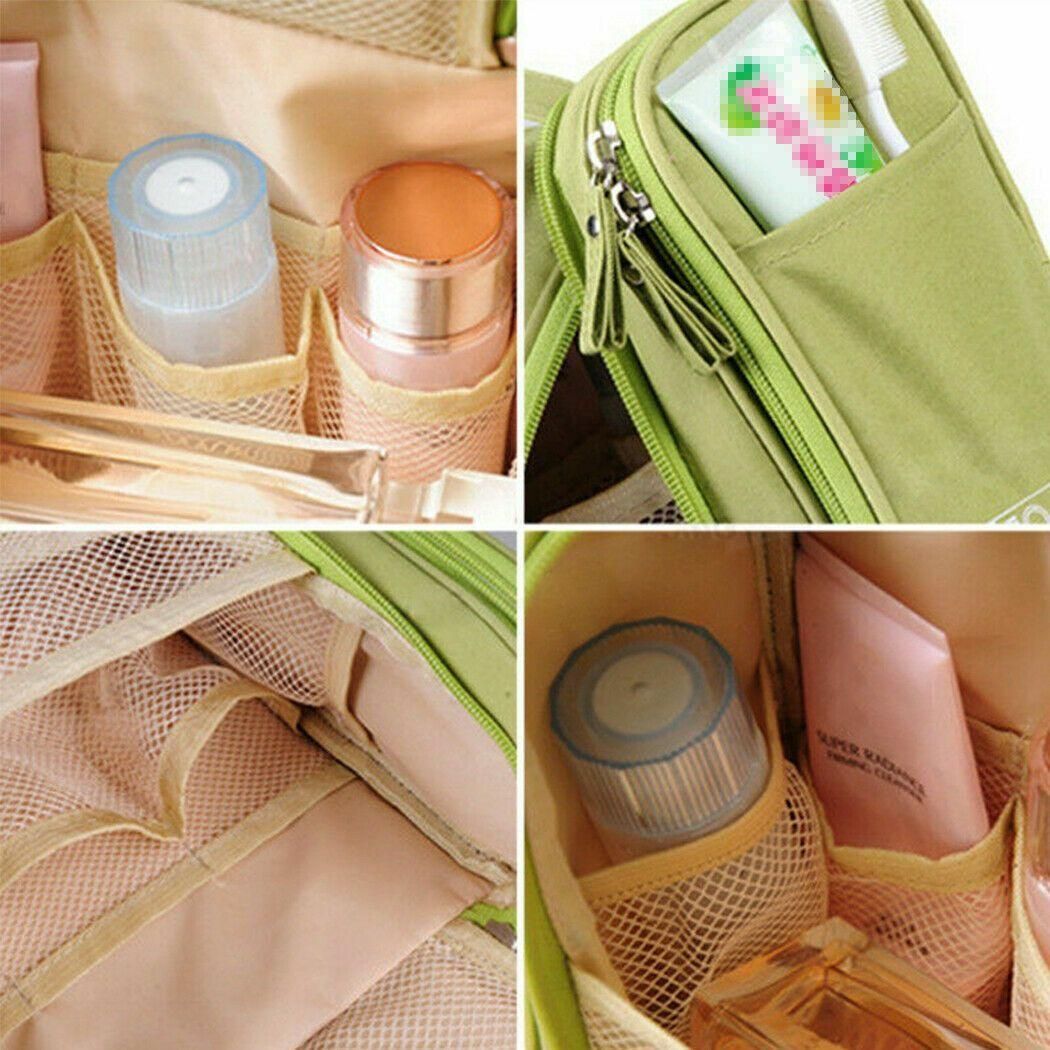 Makeup Bag Hanging Travel Toiletry Cosmetic Organizer Wash Bag Waterproof - Green
