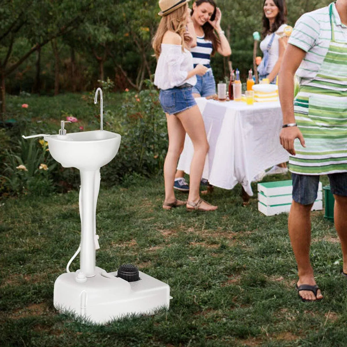 Mobile Portable Outdoor Washbasing for Camping Picnics RV Trips Yard Activities