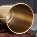 Stainless Steel Cup Set 6pcs Gold 400ml Curled Lip 304 Cold Drink Pint