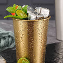 Stainless Steel Cup Set 6pcs Gold 400ml Curled Lip 304 Cold Drink Pint