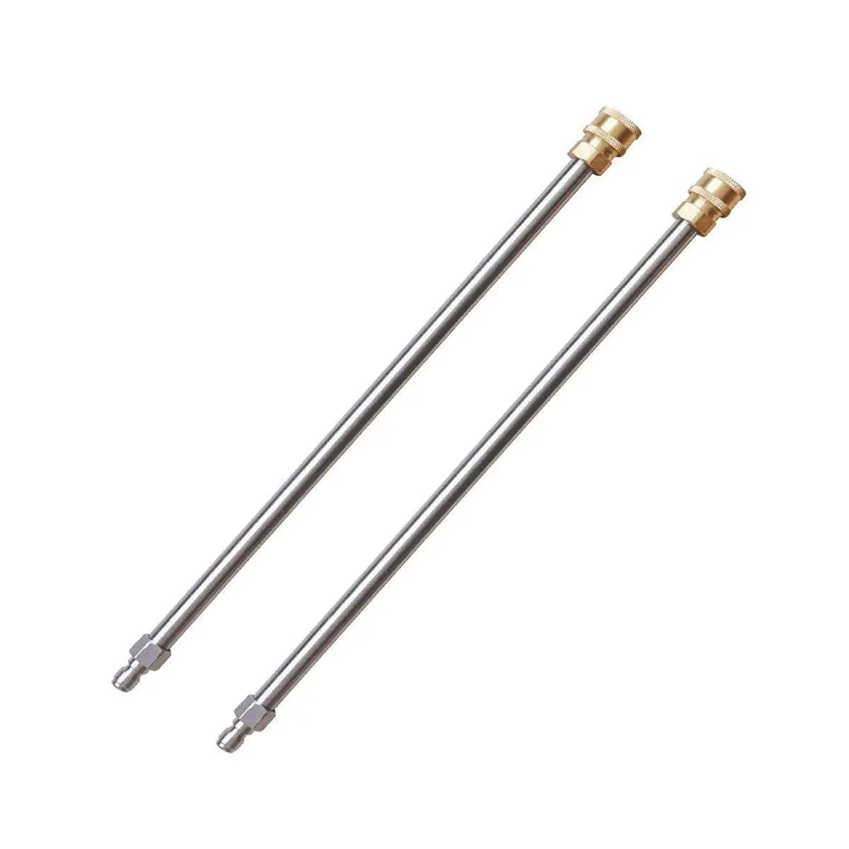2pcs High Pressure Washer Extension Rod Stainless Steel Power Spray Tool