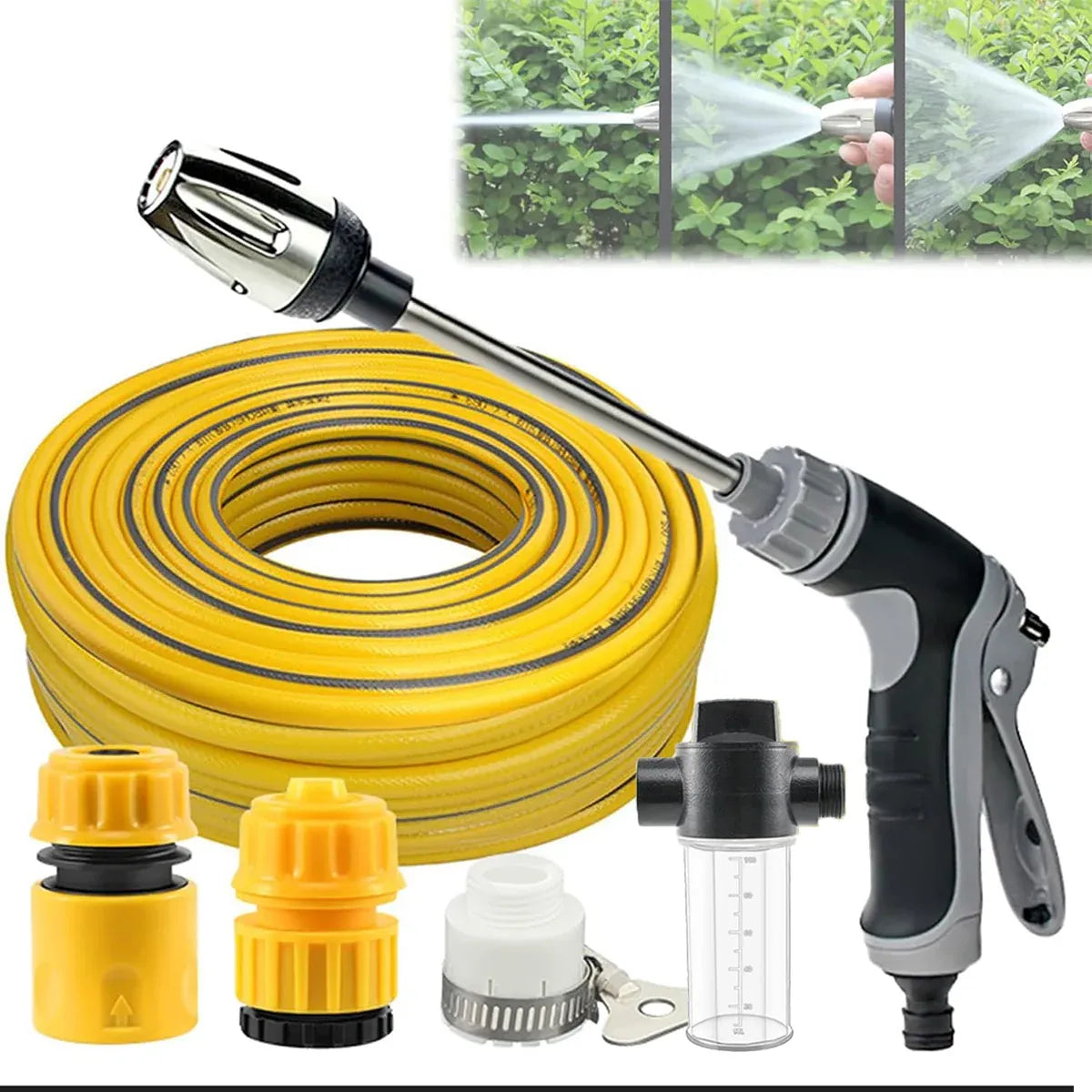 High Pressure Long Pole Water Spray Nozzle Household Car Wash Cleaning Sprayer - Car Wash Sprayer Set