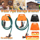 3pcs Wall Mounted Hose Holder Rack Plastic Garden Hose Storage Rack Organizer - Black