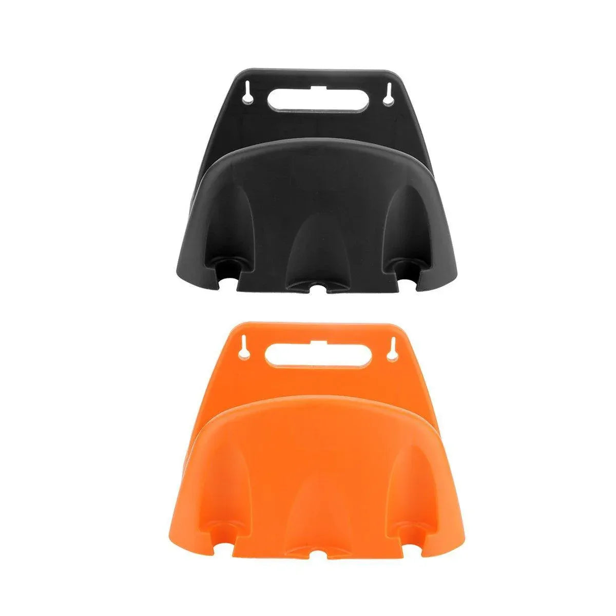 3pcs Wall Mounted Hose Holder Rack Plastic Garden Hose Storage Rack Organizer - Black