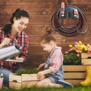 3pcs Wall Mounted Hose Holder Rack Plastic Garden Hose Storage Rack Organizer - Black