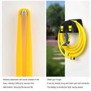 3pcs Wall Mounted Hose Holder Rack Plastic Garden Hose Storage Rack Organizer - Black