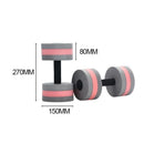 Water Dumbbell Aquatic Exercise Dumbell Water Aerobics Workouts Barbell - Grey-Pink