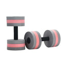Water Dumbbell Aquatic Exercise Dumbell Water Aerobics Workouts Barbell - Grey-Pink