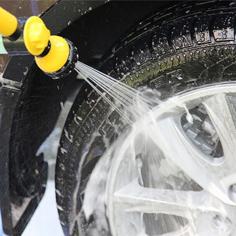 Washing Nozzle Plant Pet Hose 8-Mode Garden Car Water Foam Sprayer Soap Dispenser - Black