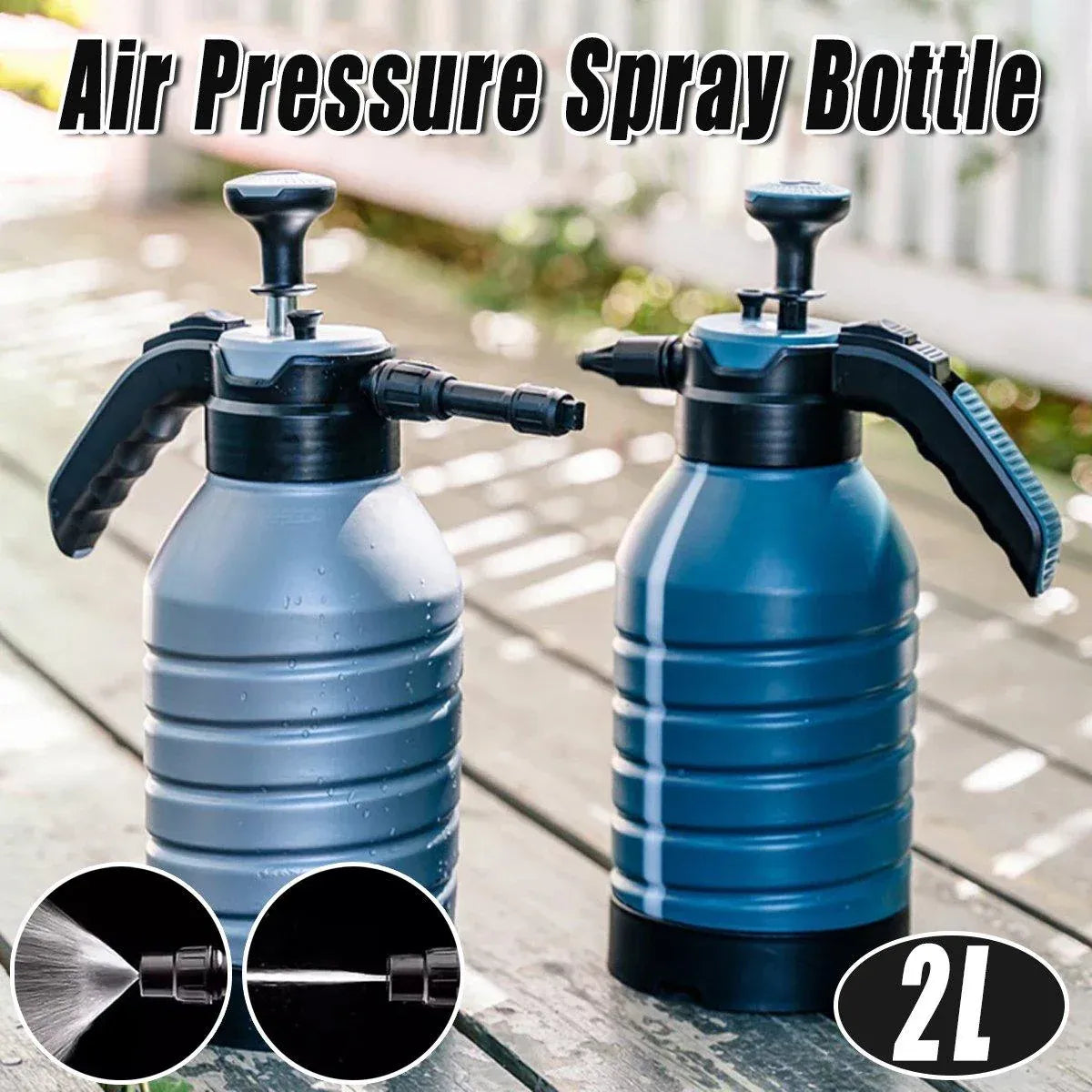 2L Pressure Pump Garden Spray Bottle - Grey
