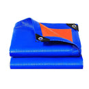 Waterproof Plastic Tarp Cover Heavy Duty Ground Sheet Rainproof Dustproof Blue - 2x2m