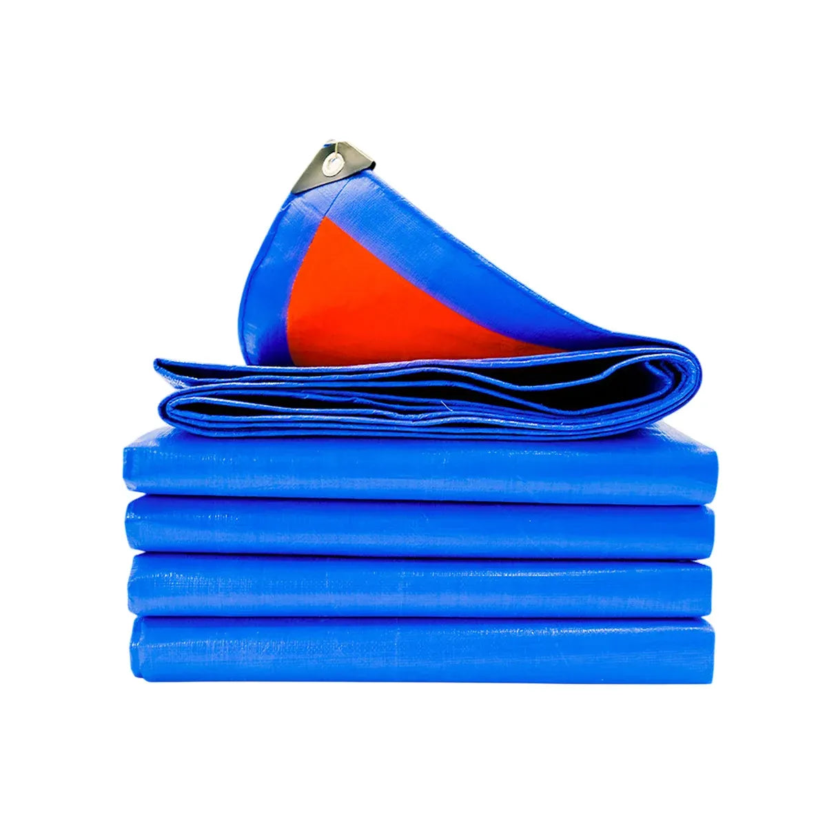 Waterproof Plastic Tarp Cover Heavy Duty Ground Sheet Rainproof Dustproof Blue - 2x2m