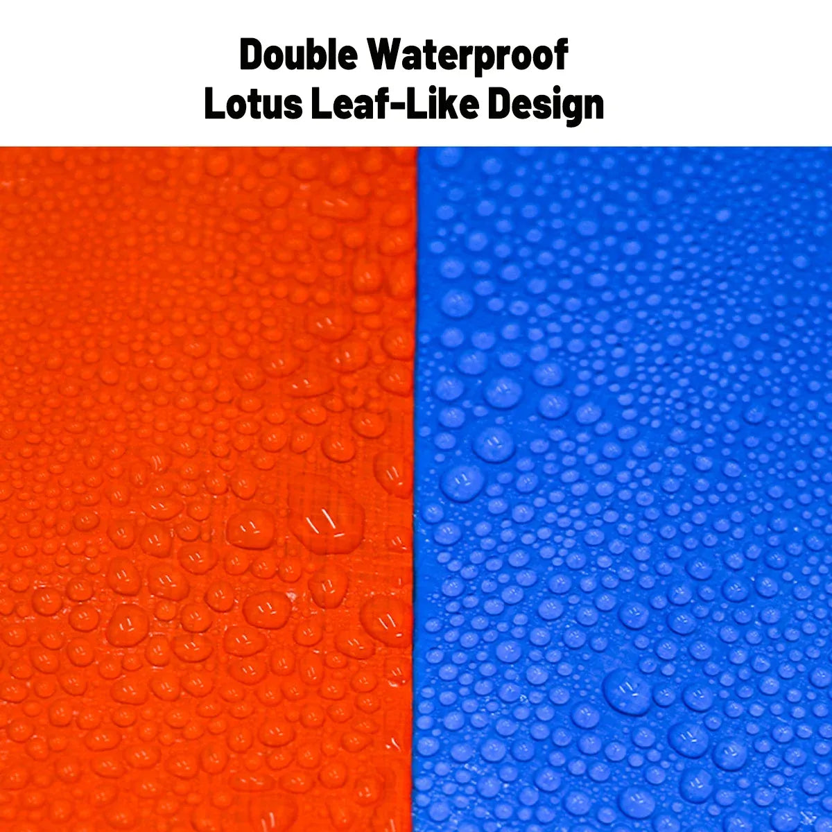Waterproof Plastic Tarp Cover Heavy Duty Ground Sheet Rainproof Dustproof Blue - 2x2m