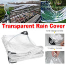 Clear PVC Tarpaulin Tarp With Grommets Heavy Duty Waterproof Patio Ground Cover