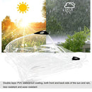 Clear PVC Tarpaulin Tarp With Grommets Heavy Duty Waterproof Patio Ground Cover