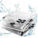 Clear PVC Tarpaulin Tarp With Grommets Heavy Duty Waterproof Patio Ground Cover