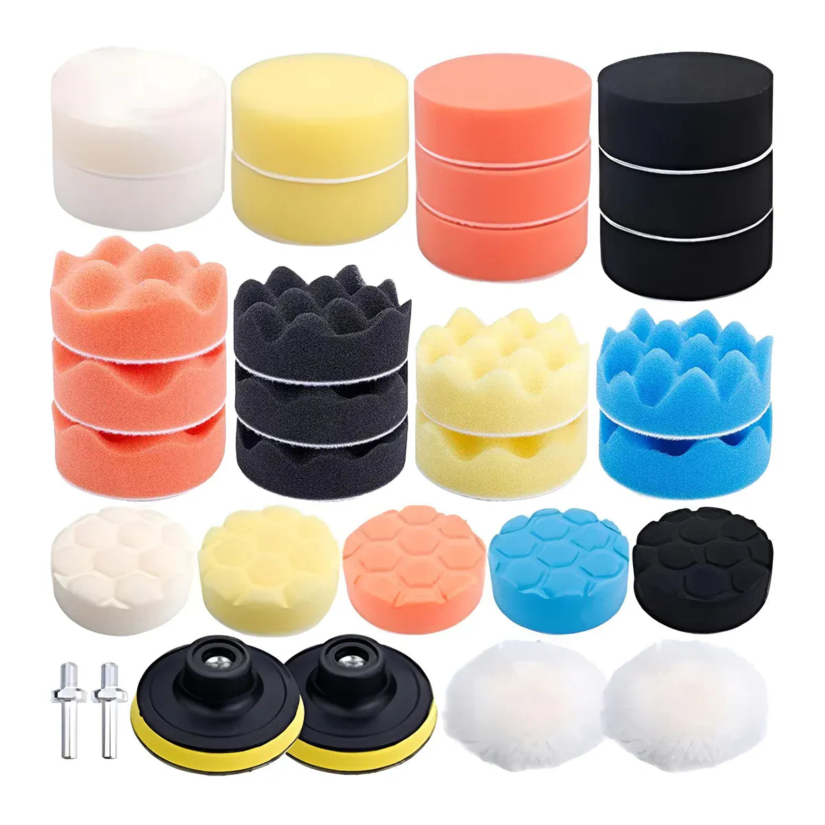 3 Inch Car Beauty Waxing Sponge Polishing Set High Density For Car Care Reusable