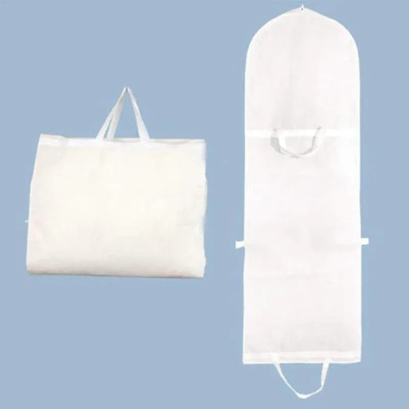 Wedding Dress Garment Bag 180cm Long Bridal Gown Storage Dustproof Cover Zipper - Wine Red