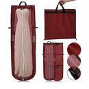 Wedding Dress Garment Bag 180cm Long Bridal Gown Storage Dustproof Cover Zipper - Wine Red