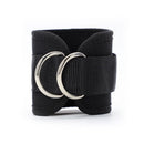 2PCS Weight Lifting Ankle D-Ring Strap Pulley Cable Kickbacks Attachment Gym Leg - Black