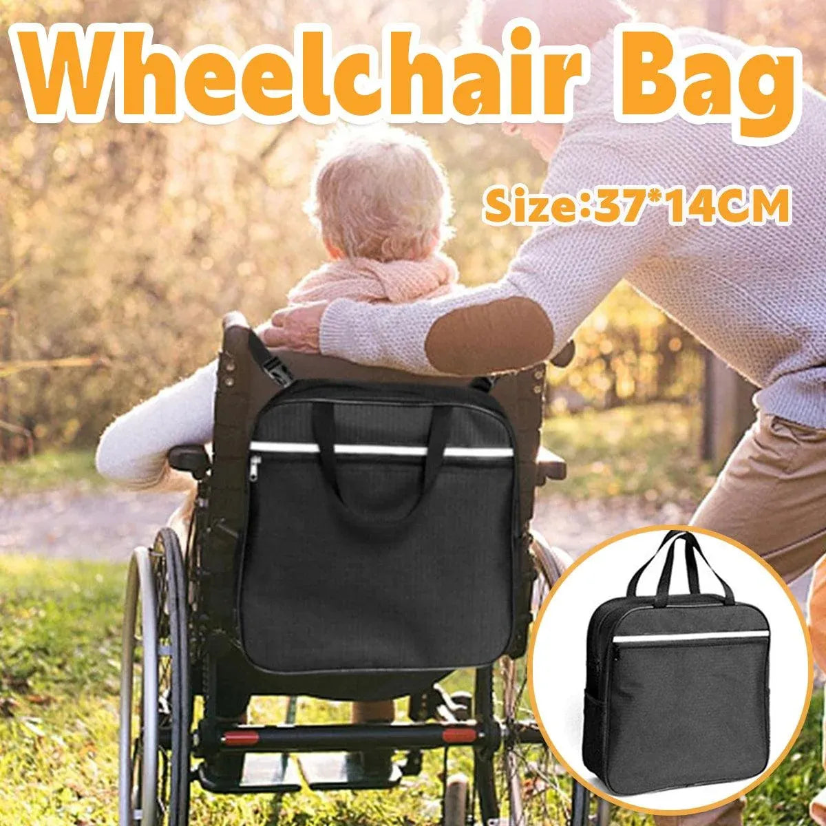 Wheelchair Bag Rear Hanging Storage Backpack Multifunctional Armchair Organizer