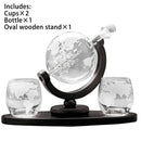 Globe Wine Decanter Glass Bottle Divider Whisky Liquor Dispenser For Home Bar