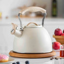 Off White Kettle Whistling Kettle Stainless Steel Stovetop Kitchen Cookware