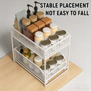 Pull Out Storage Shelf 2 Tier Kitchen Organizer Under Sink Pantry Rack