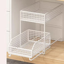 Pull Out Storage Shelf 2 Tier Kitchen Organizer Under Sink Pantry Rack