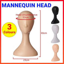 Display Stand Female Mannequin Head for Wig Hat Scarf Hair Model - Black