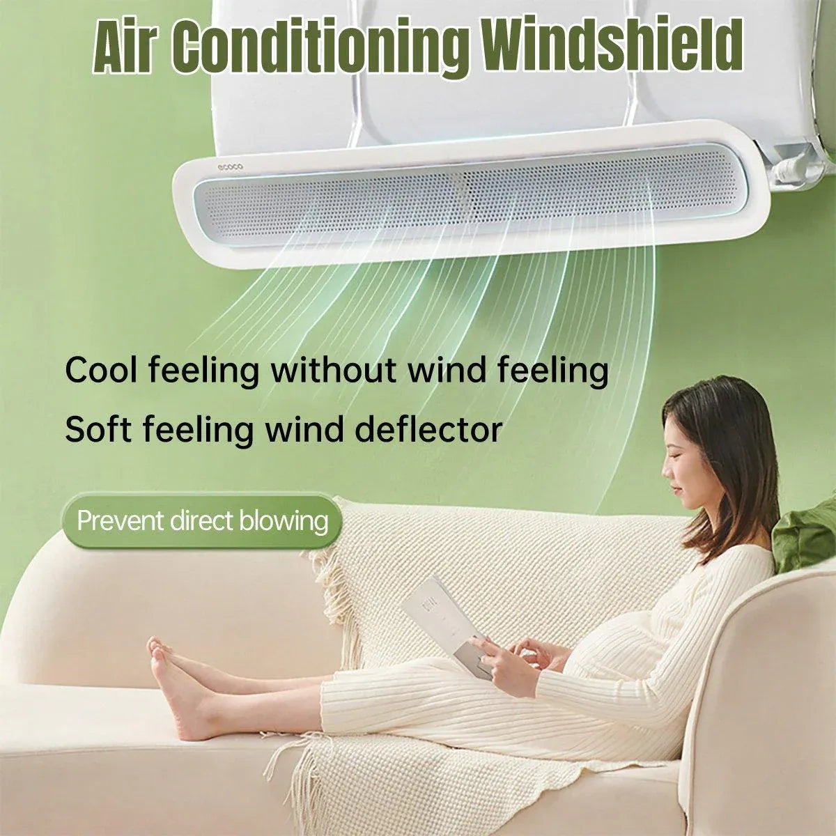 Wall Mounted Air Conditioner Deflector Adjustable Prevents Direct Blowing