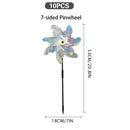 10PCS Reflective Windmill Bird Repeller Garden Stake Spinner Outdoor Plant Protection