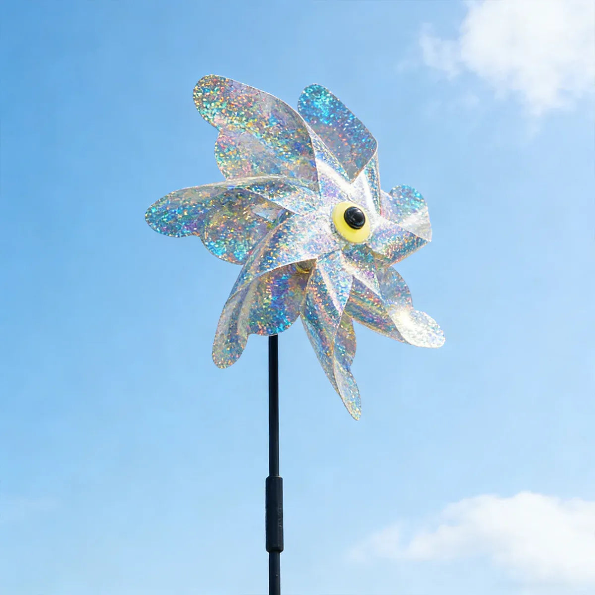 10PCS Reflective Windmill Bird Repeller Garden Stake Spinner Outdoor Plant Protection