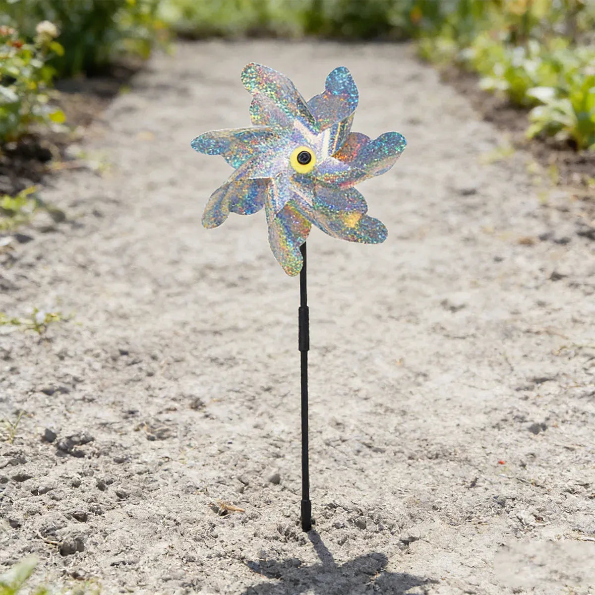 10PCS Reflective Windmill Bird Repeller Garden Stake Spinner Outdoor Plant Protection