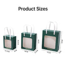 20pcs Translucent Gift Bags Packaging Tote Birthday Party Favors Candy Bags - Green-S Size