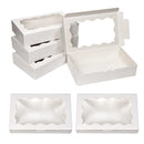 50pcs Rectangular Kraft Paper Window Box Gift Packaging Boxes Party Favors - Pink
