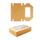 50pcs Rectangular Kraft Paper Window Box Gift Packaging Boxes Party Favors - Pink