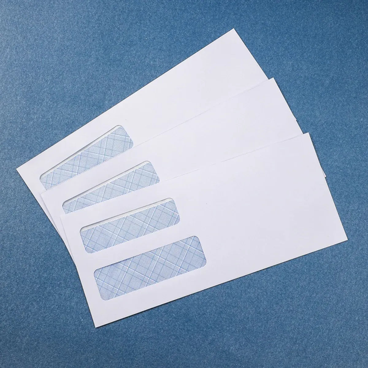 50 Pack White Double Window Business Envelopes Peel and Seal Mailing Envelopes