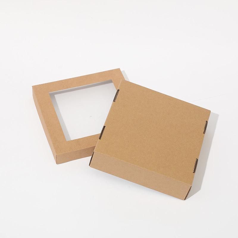 50pcs Bakery Cake Packaging Boxes with Visible Open Window Lunch Boxes - S